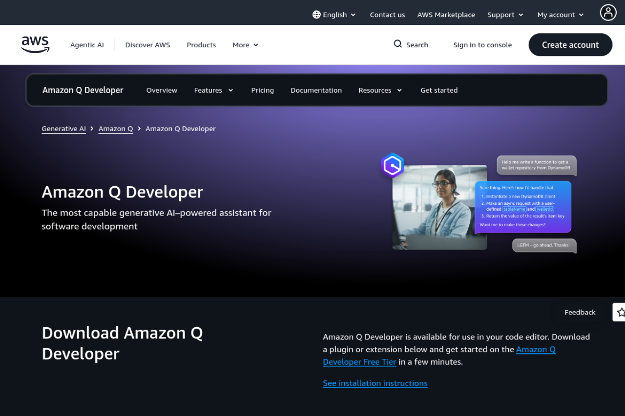 Amazon Q Developer скриншот