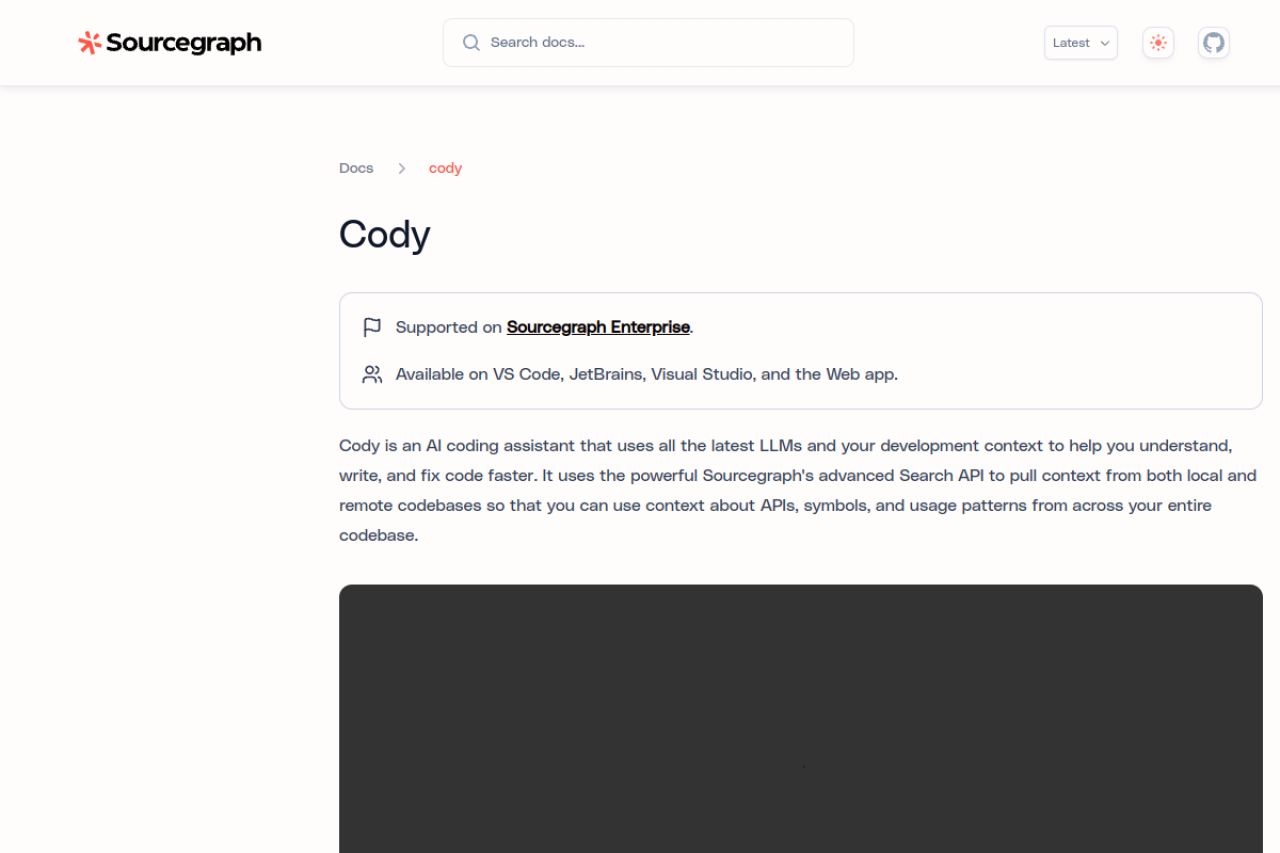 Sourcegraph Cody скриншот