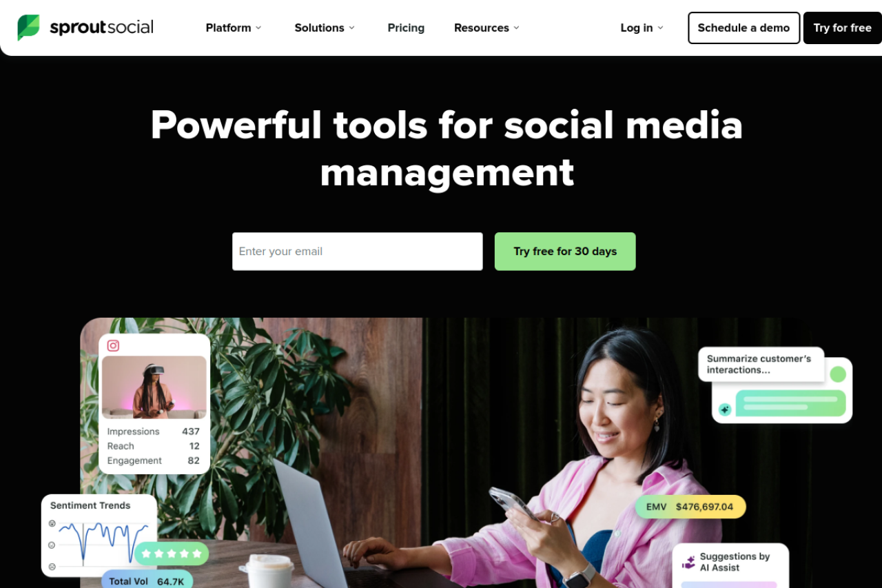 Sprout Social AI скриншот